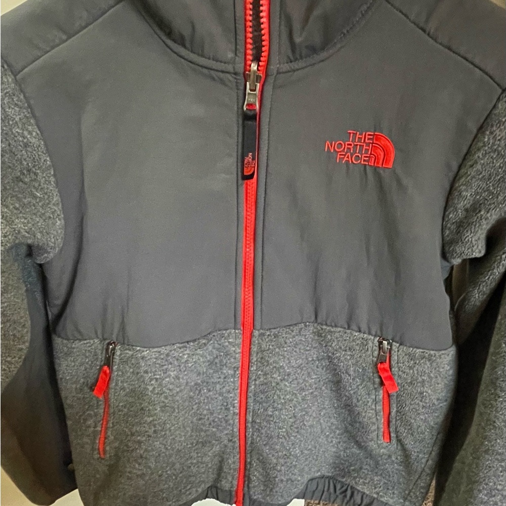 The North Face Gray and Red Jacket